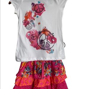 Childrens Place Girls Top & Skort Set New with tags